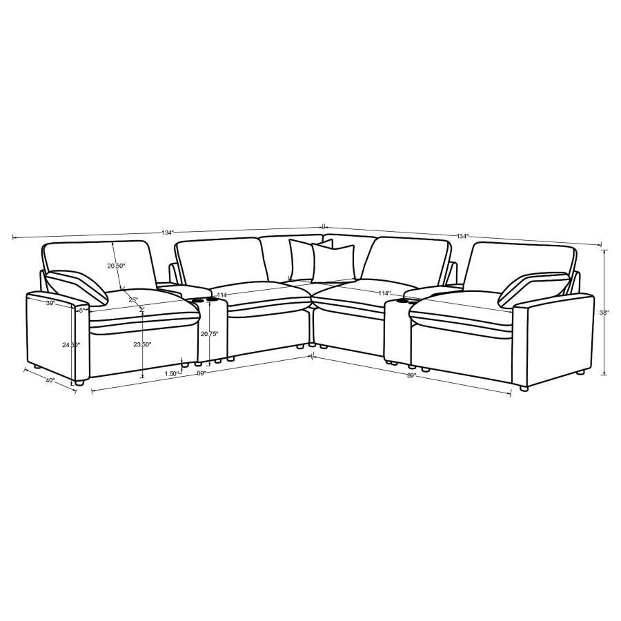 Collins - 7-Piece Modular Power Reclining Sectional