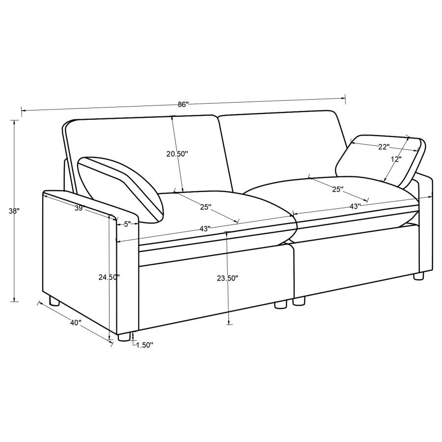 Collins - Modular Power Loveseat