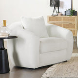 Isabella - Faux Sheepskin Upholstered Accent Chair Natural - Ivory by CoasterElevations | Bel Furniture