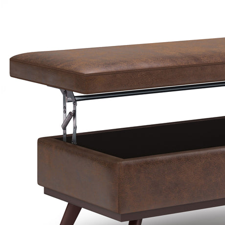 Owen - Lift Top Large Coffee Table Storage Ottoman, Mid Century Style - view 12
