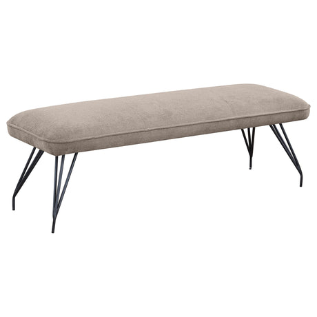 Dodson - Fabric Upholstered Dining Bench Gray by Coaster Fine Furniture | Bel Furniture