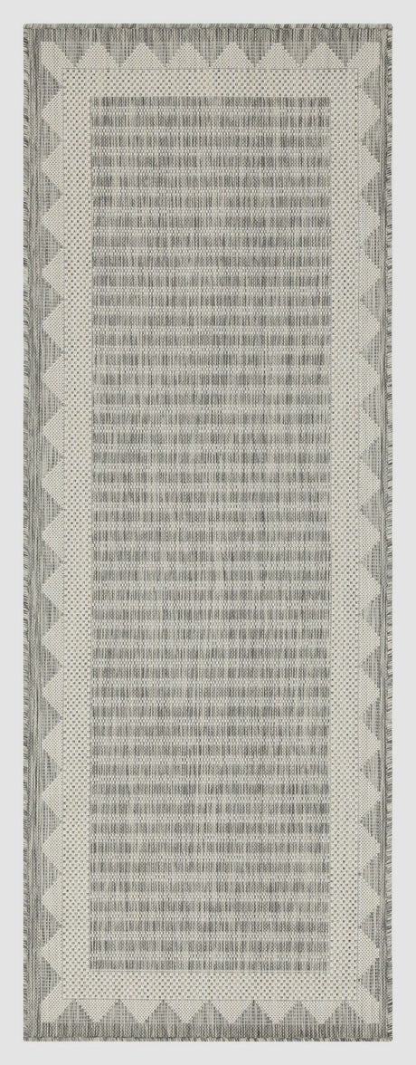 Sunshine - 2'7" X 7'3" Indoor, Outdoor Area Rug, Polypropylene - Silver by Icona Home Decor | Bel Furniture
