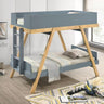 Frankie - Bunk Bed With 7" Mattresses Blue Twin over Twin by Coaster Fine Furniture | Bel Furniture