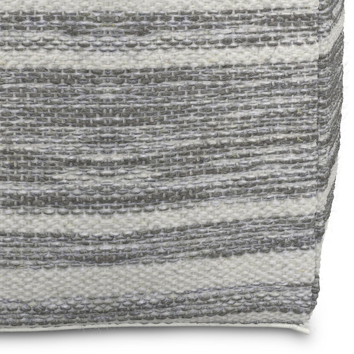 Carina - Square Woven Pouf - Black White by Simpli-Home | Bel Furniture