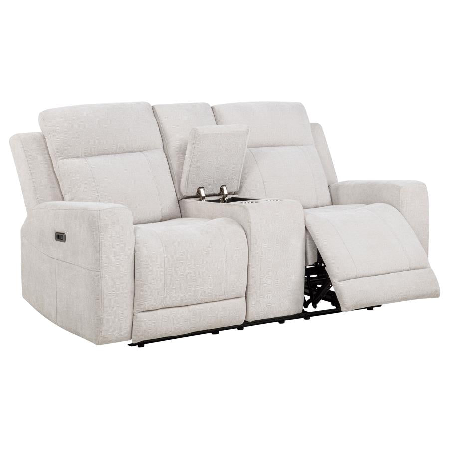Kennett Chenille Upholstered Power Reclining Loveseat