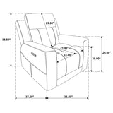 Kennett - Chenille Upholstered Power Recliner Chair