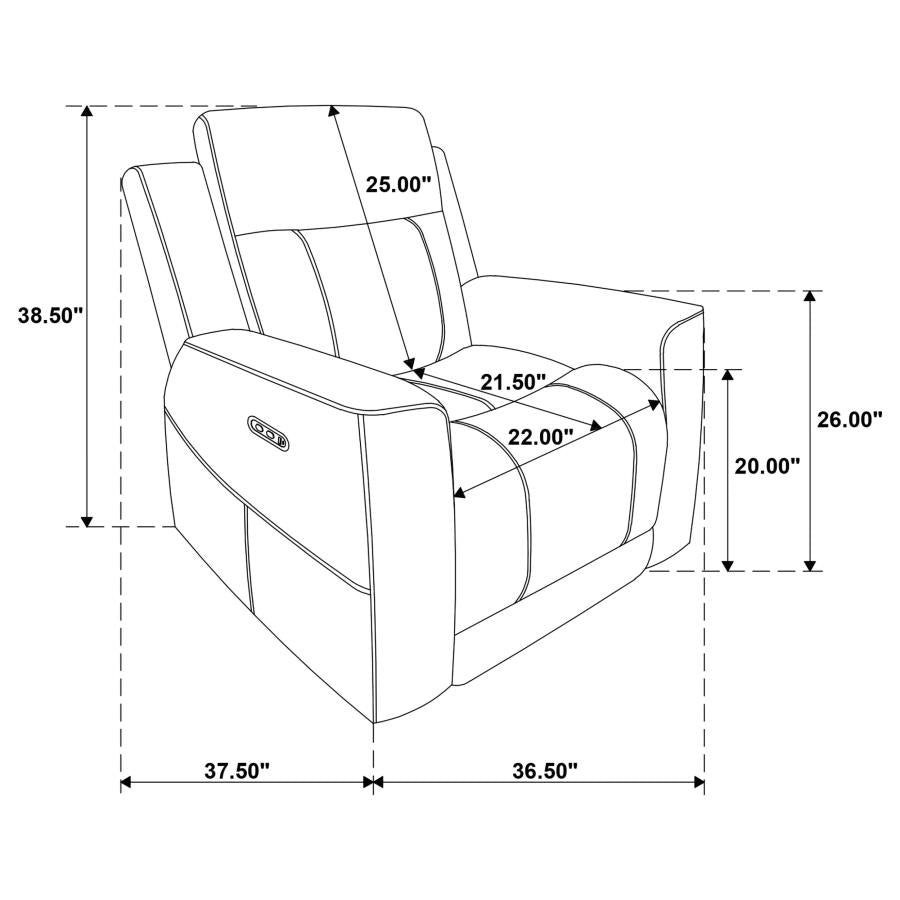 Kennett - Chenille Upholstered Power Recliner Chair
