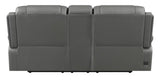 Flamenco Upholstered Power Reclining Loveseat Charcoal