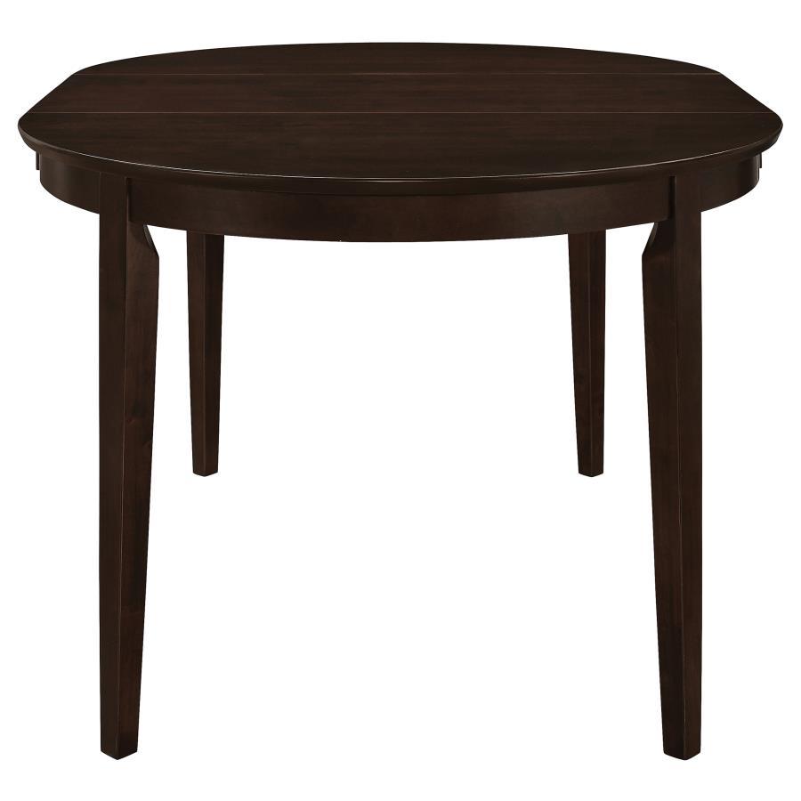 Gabriel - Oval Extension Leaf Dining Table - Cappuccino by CoasterEveryday | Bel Furniture