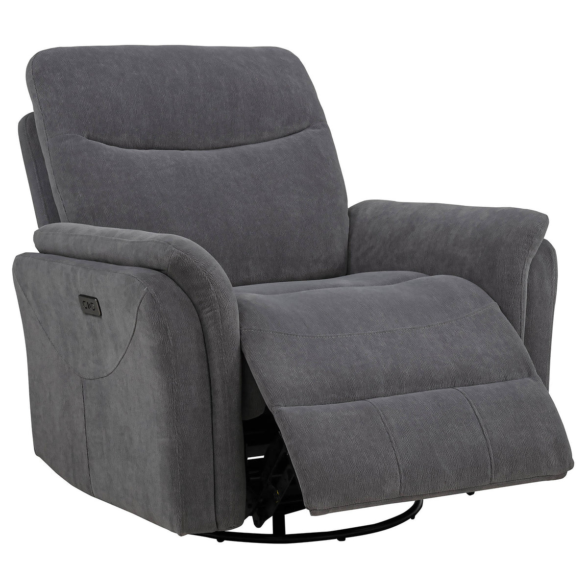 Adler - Upholstered Power Swivel Glider Recliner