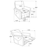 Adler - Upholstered Power Swivel Glider Recliner