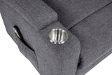 Louie - Chenille Upholstered Power Lift Massage Chair