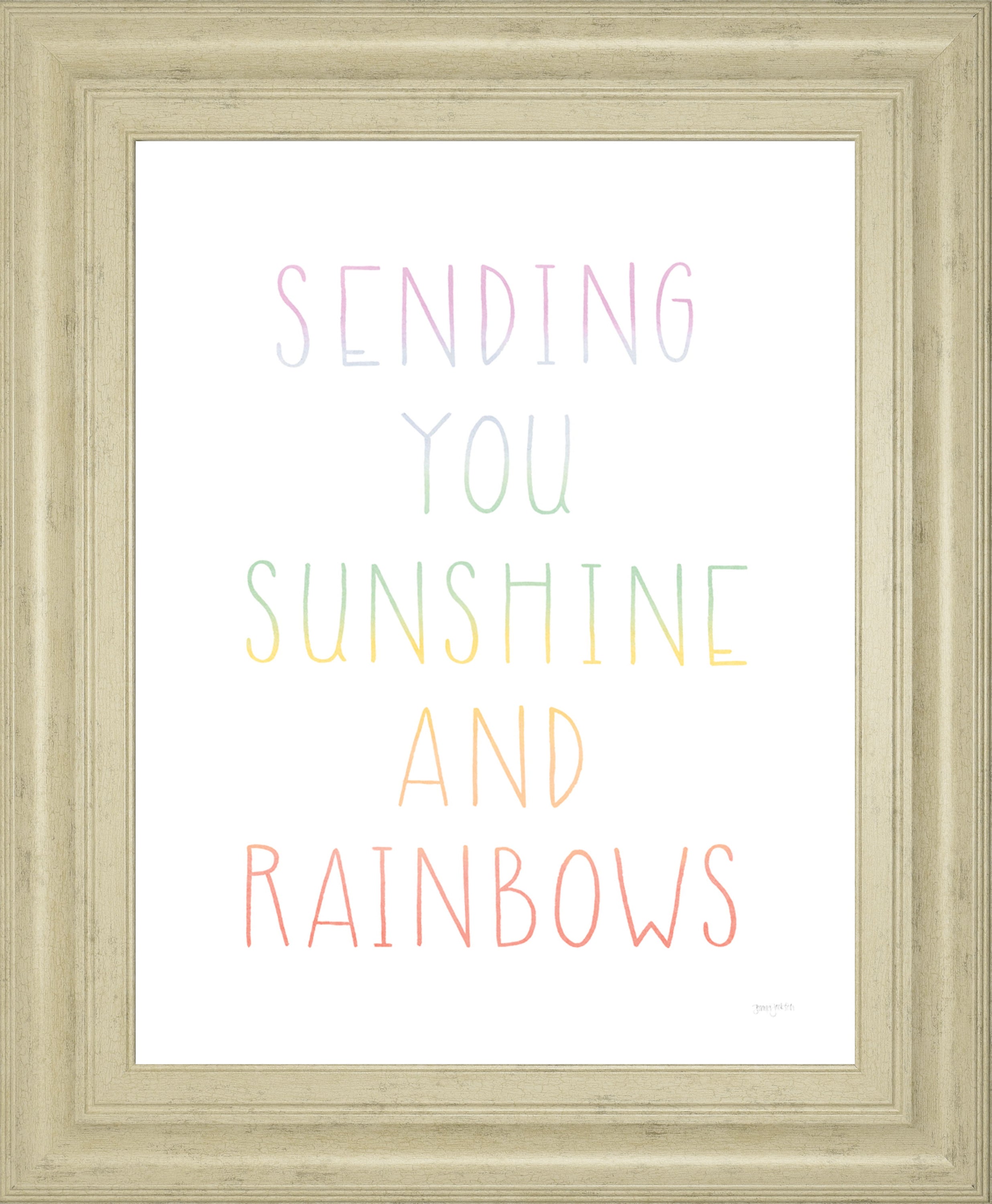 Lets Chase Rainbows VI By Jenaya Jackson - Framed Print Wall Art - White