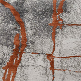 Quarry - 5.25' X 6.5' Abstract Area Rug - Gray / Orange by Jennifer Taylor Home | Bel Furniture