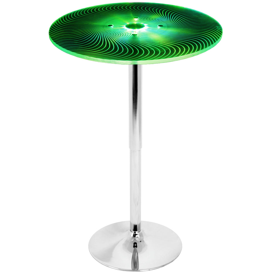 Spyra - Contemporary Light Up Adjustable Bar Table - Multi