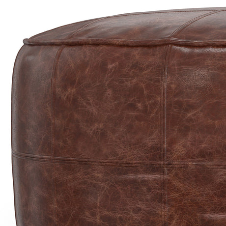 Connor - Handcrafted Round Pouf - view 12