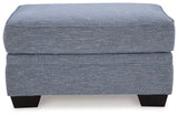 Carissa Manor - Denim - Ottoman by Benchcraft® | Bel Furniture