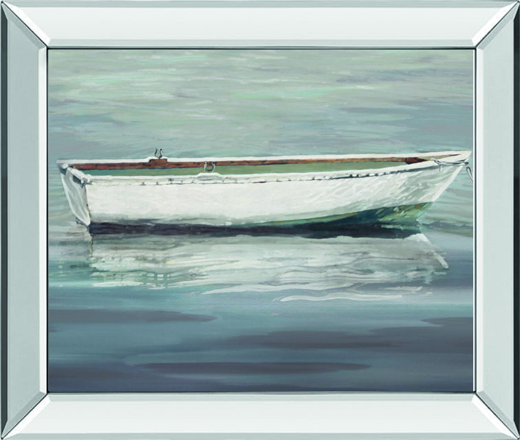 Gentle Anchorage By Mark Chandon - Mirror Framed Print Wall Art - Dark Gray