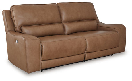 DeepWakes - Caramel - 2 Seat Power Reclining Sofa Adjustable Headrest by Signature Design by Ashley® | Bel Furniture