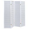 Roberto - 4-Panel Room Divider Folding Shoji Screen White by CoasterEveryday | Bel Furniture