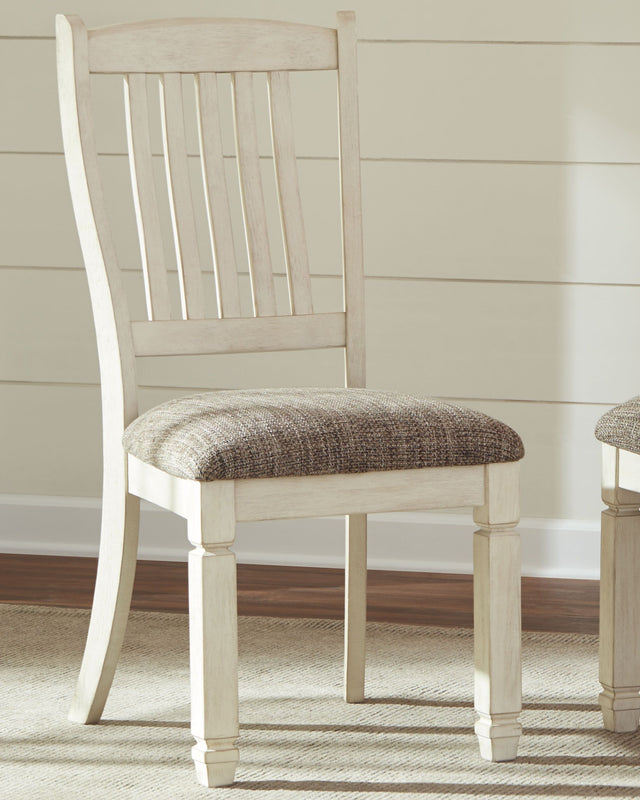 Bolanburg - Brown / Beige - Dining UPH Side Chair (Set of 2) - Rake Back by Signature Design by Ashley® | Bel Furniture
