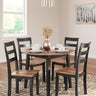 Gesthaven - Round Dining Room Drop Leaf Table Set Dark Brown 5 Pc. Table, 4 Chairs by Signature Design by Ashley® | Bel Furniture