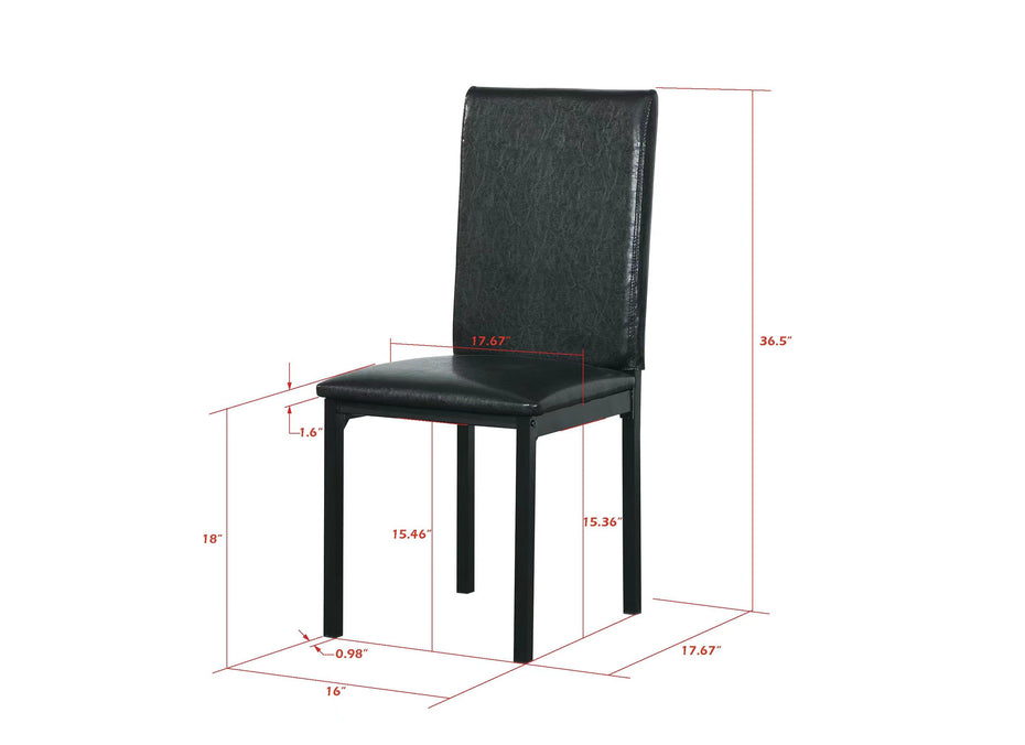 Metal Frame Dining Seats (Set of 4) - Black