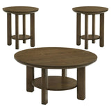 Ottowa - Round Wood Coffee Table Set