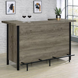 Bellemore - Freestanding Home Bar Wine Cabinet - Gray Driftwood by CoasterEssence | Bel Furniture