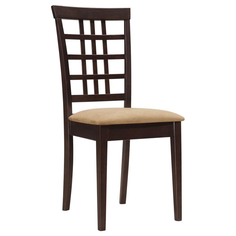 Kelso - Lattice Back Dining Side Chair (Set of 2) - Cappuccino by CoasterEveryday | Bel Furniture