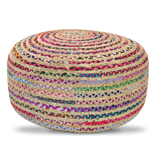 Margo Large Round Pouf Multicolor