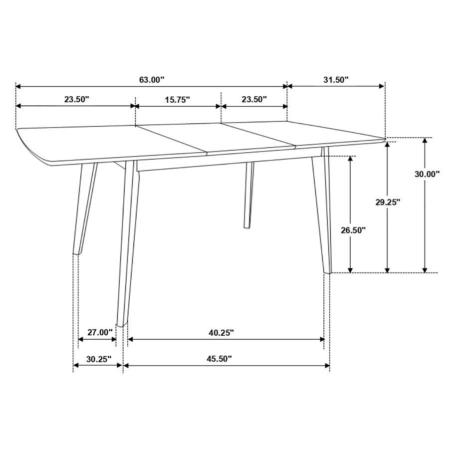 Alfredo - Extension Leaf Dining Table - Natural Walnut