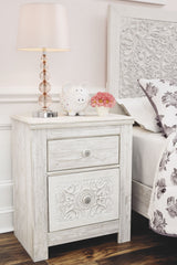 Paxberry - Whitewash - Two Drawer Night Stand by Signature Design by Ashley® | Bel Furniture