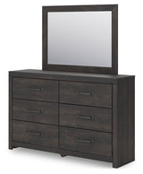 Hollivern - Dark Gray - Dresser And Mirror by Signature Design by Ashley® | Bel Furniture