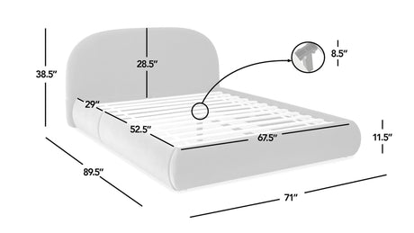 Archie Puffy Grounded - Upholstered Platform Bed - view 23