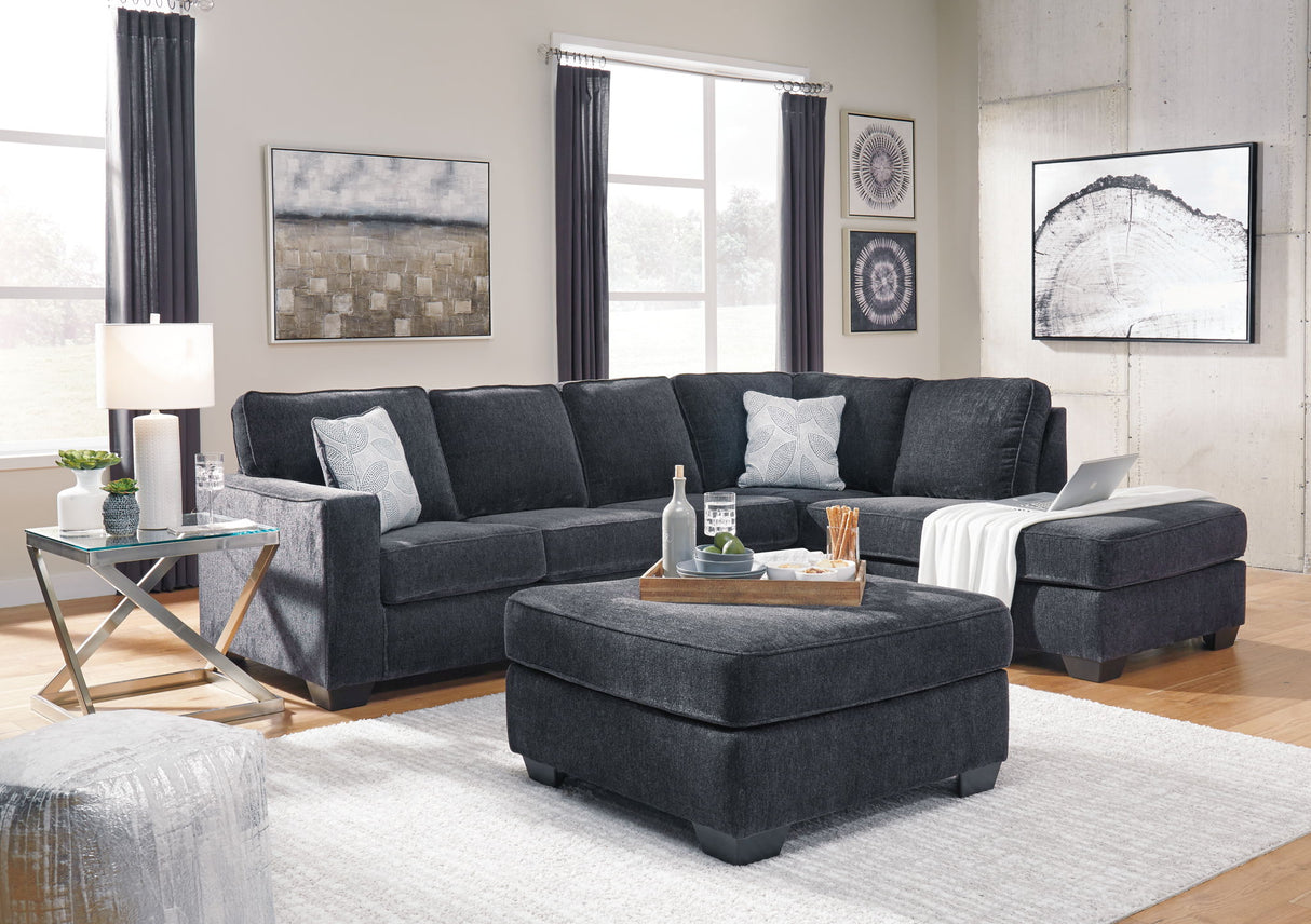 Altari - Right Arm Facing Corner Chaise With Sleeper 2 Pc Sectional - Slate