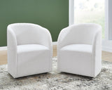 Rowanbeck - Dining Upholstered Arm Chair (Set of 2) - Ivory - view 3