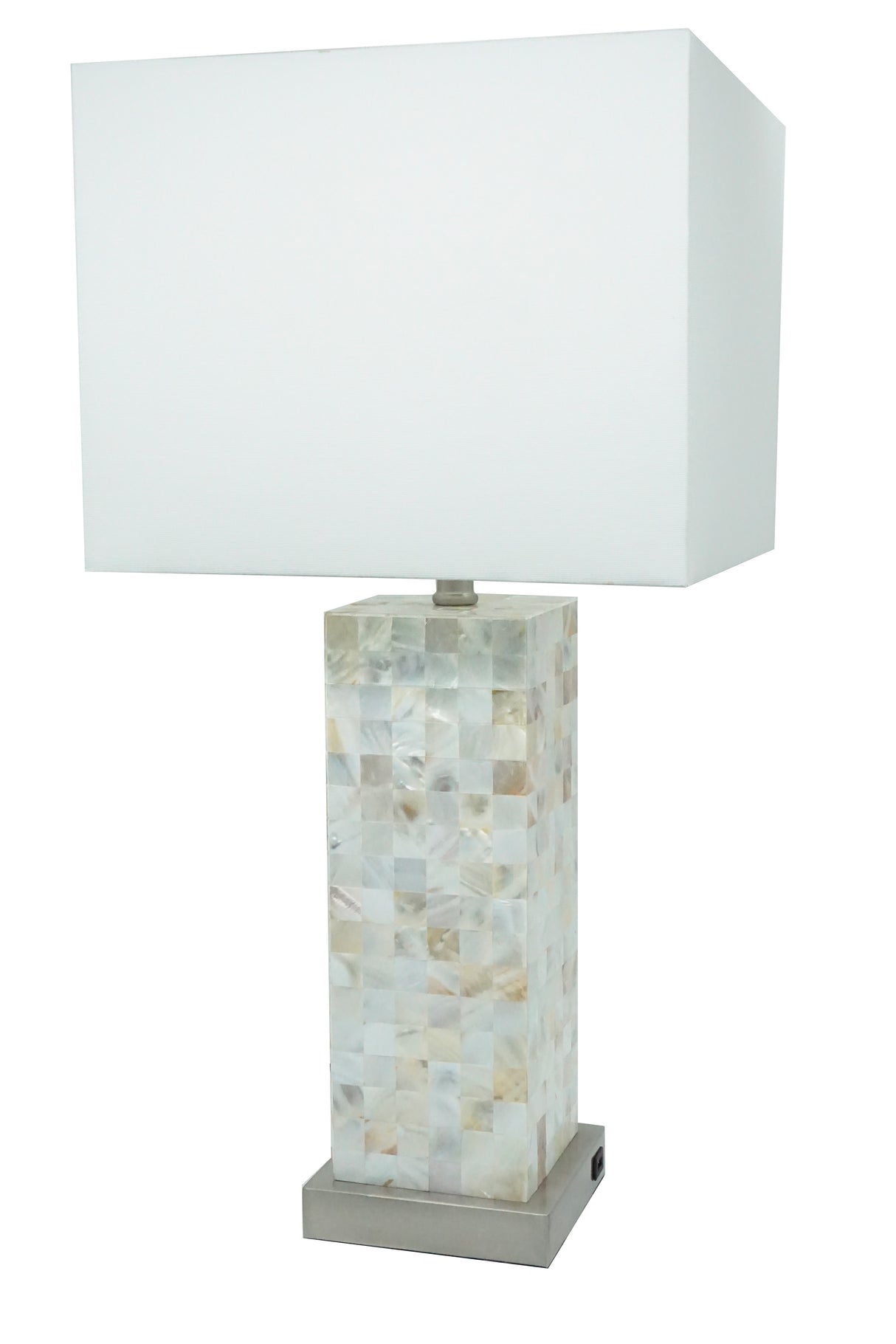 Table Lamp - Pearl Silver / White