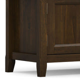 Burlington - Low TV Media Stand - Mahogany by Simpli-Home | Bel Furniture