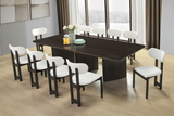 18-Piece 3-Room Furniture Package with 4-Piece Living Room Set, Queen Bed & 11-Piece Dining Set