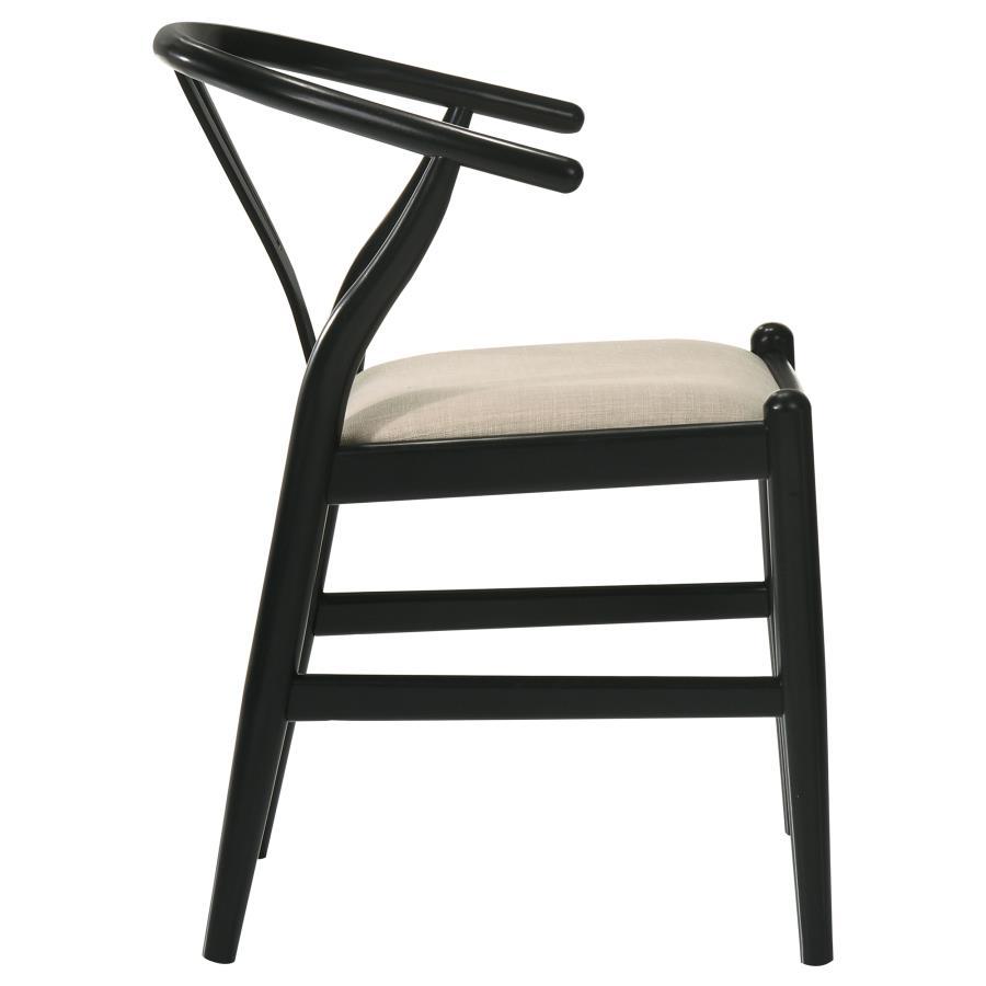 Crestmont - Wood Wishbone Dining Side Chair (Set of 2) - Black by Coaster Fine Furniture | Bel Furniture