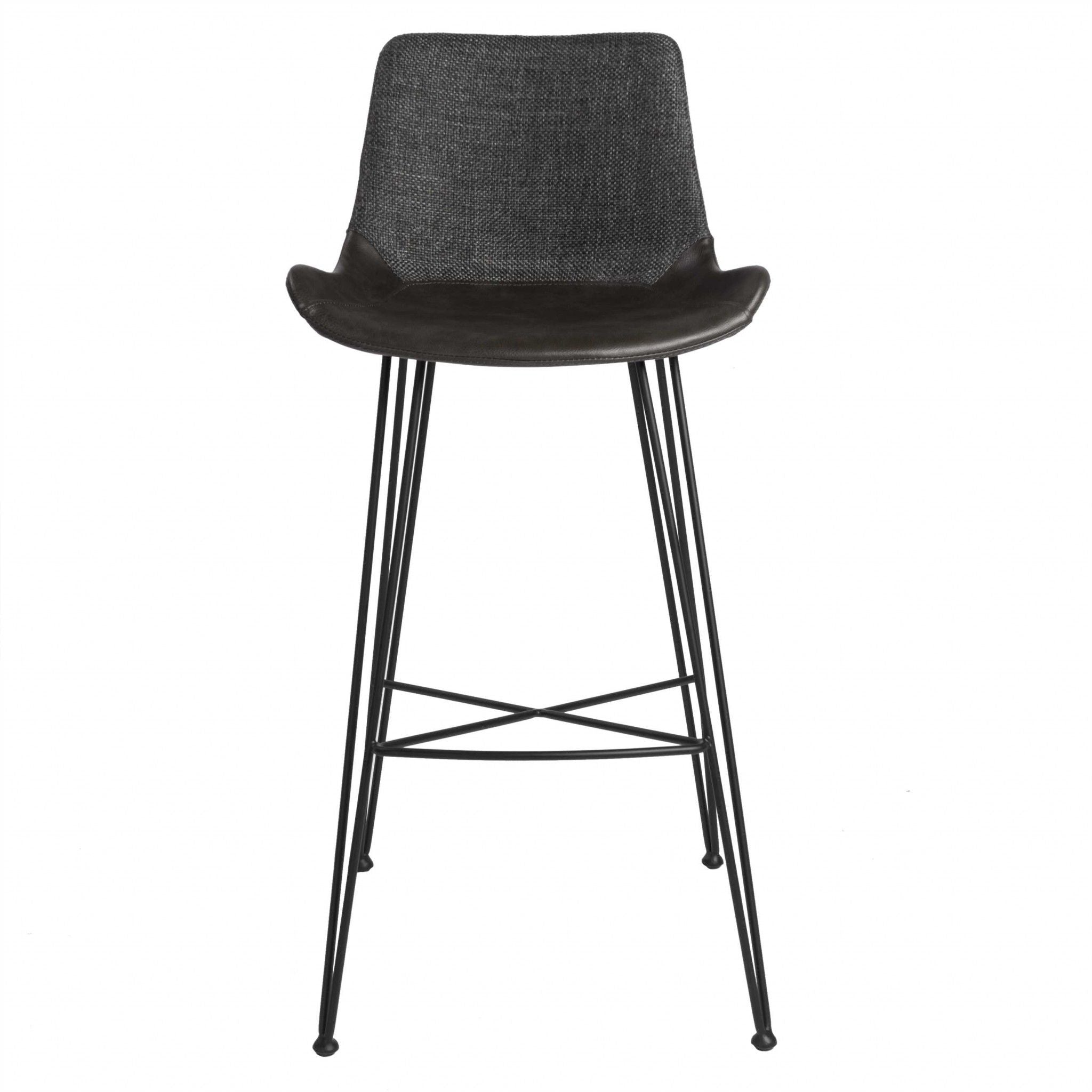 Steel Bar Height Bar Chair - Gray