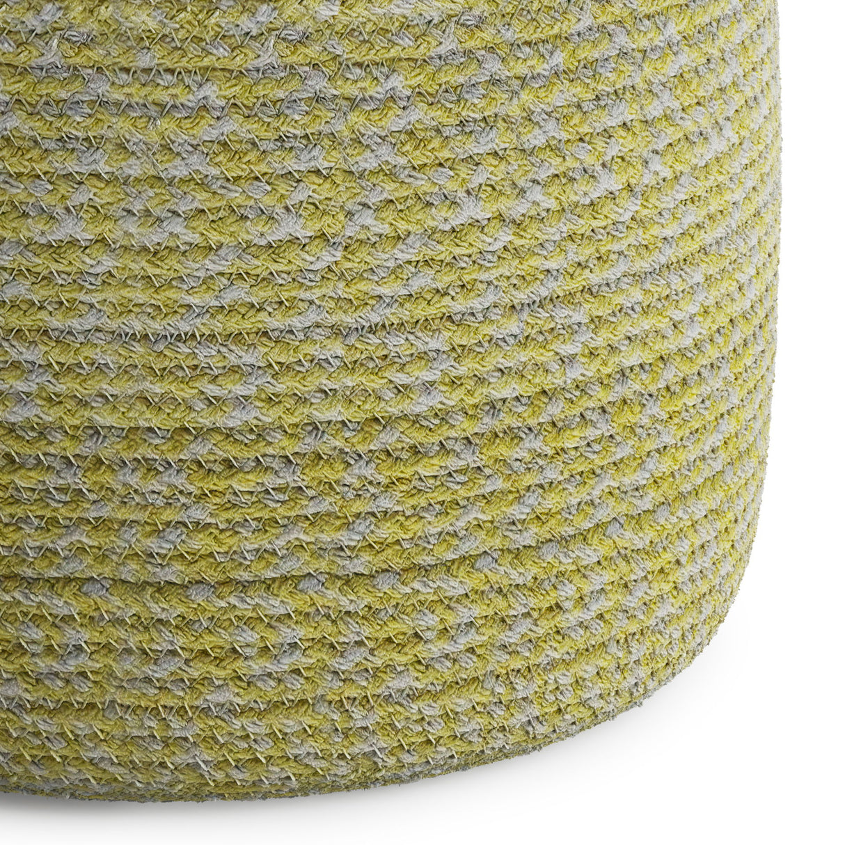 Bayley - Versatile Round Braided Pouf by Simpli-Home | Bel Furniture