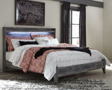 Baystorm - LED Panel Bed Gray King None by Signature Design by Ashley® | Bel Furniture