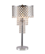 Crystal On Mesh Table Lamp 28"H