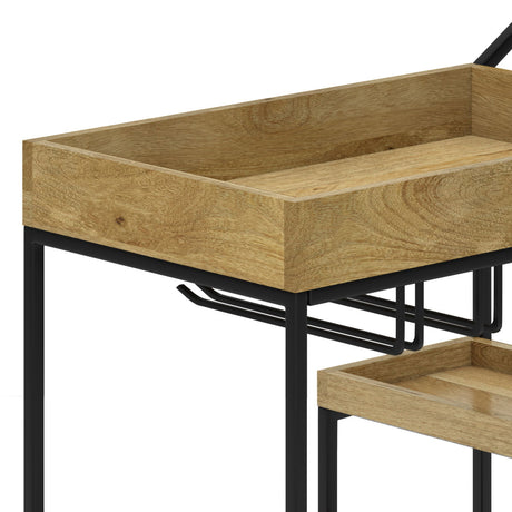 Barnes - Bar Cart - Natural by Simpli-Home | Bel Furniture