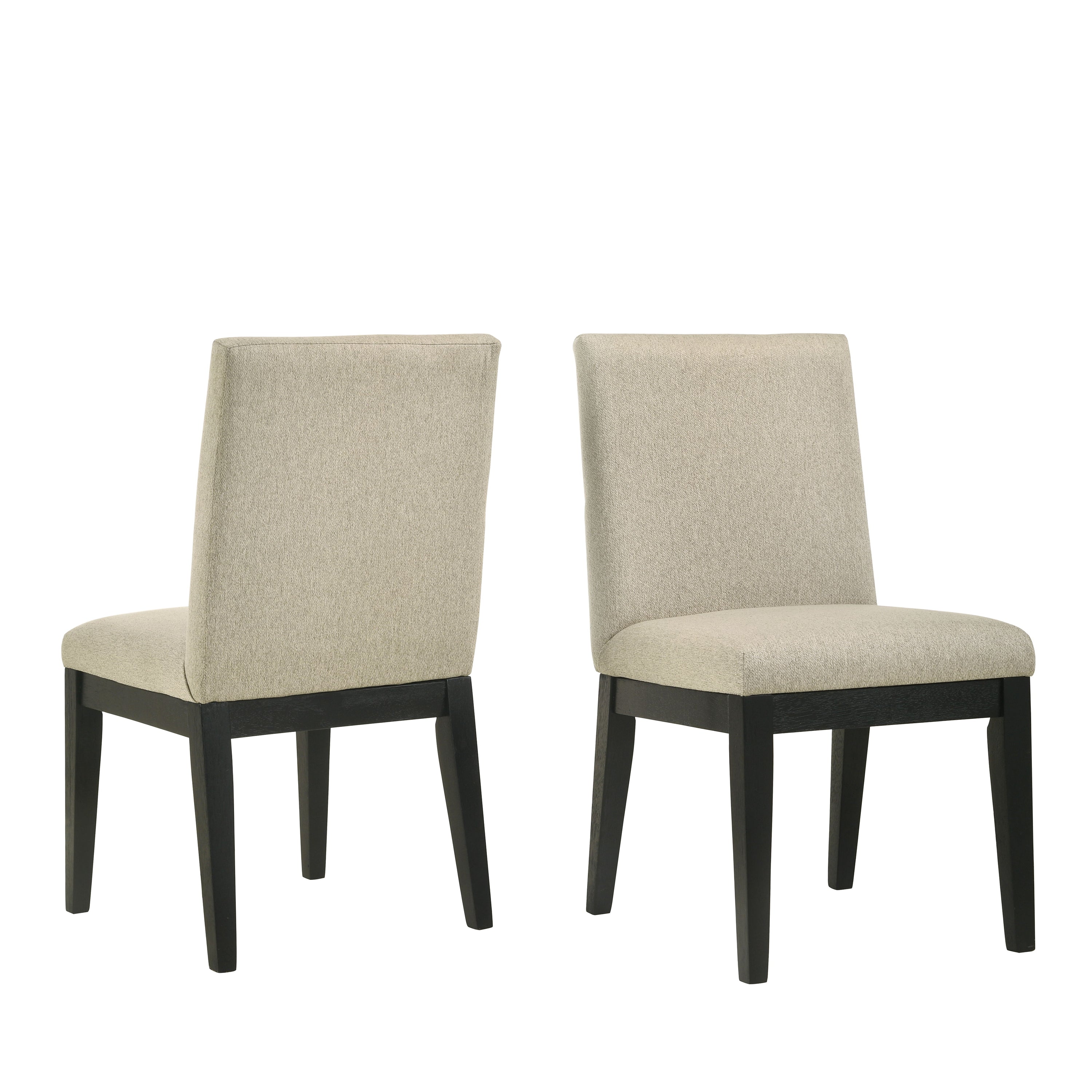 Roundhill Furniture - Rocco Contemporary Solid Wood Dining Chairs (Set of 2) - Beige