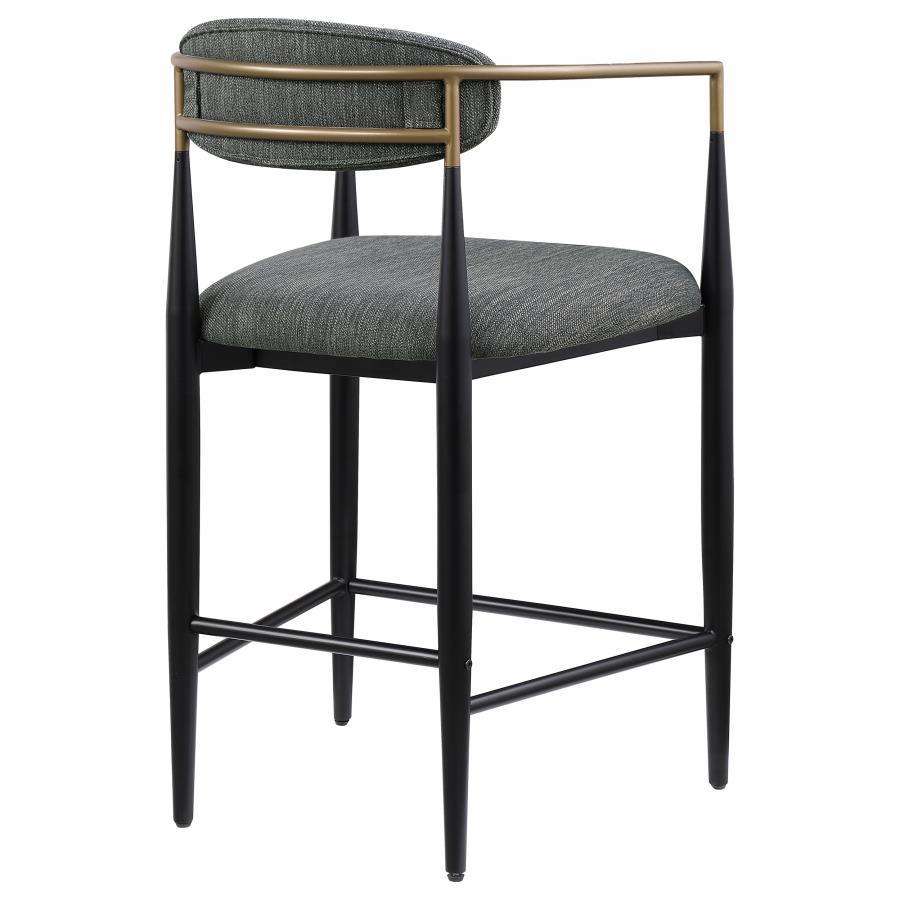 Tina - Metal Counter Height Bar Stool With Upholstered Back And Seat (Set of 2) by Coaster Fine Furniture | Bel Furniture
