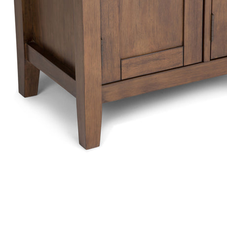 Redmond - TV Media Stand - Rustic Natural Aged Brown by Simpli-Home | Bel Furniture