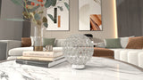 Crystal Globe - Table Lamp - Pearl Silver